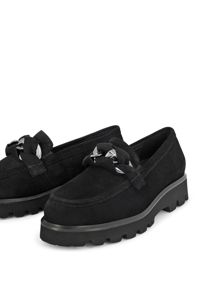 Sioux Chunky Black Suede Slip on 727