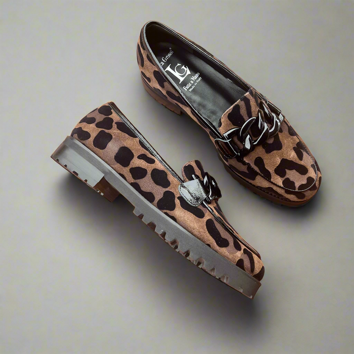 Luca Grossi Leopard Loafer H55OM