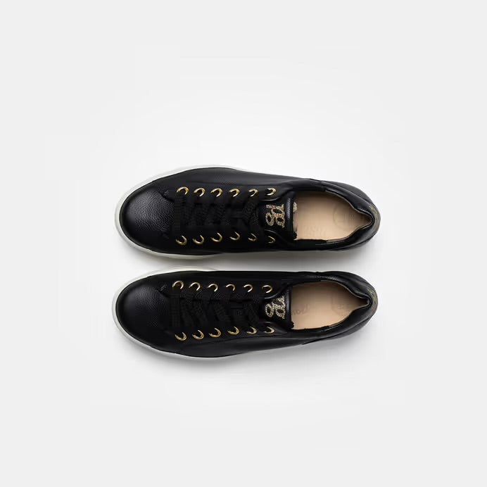 Paul Green Maincalf Black Sneakers with Gold 5320-065