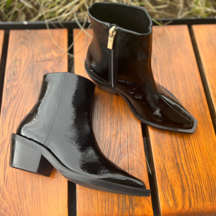 Sempre Di Patent Ankle Boot Verniz 616010B Black