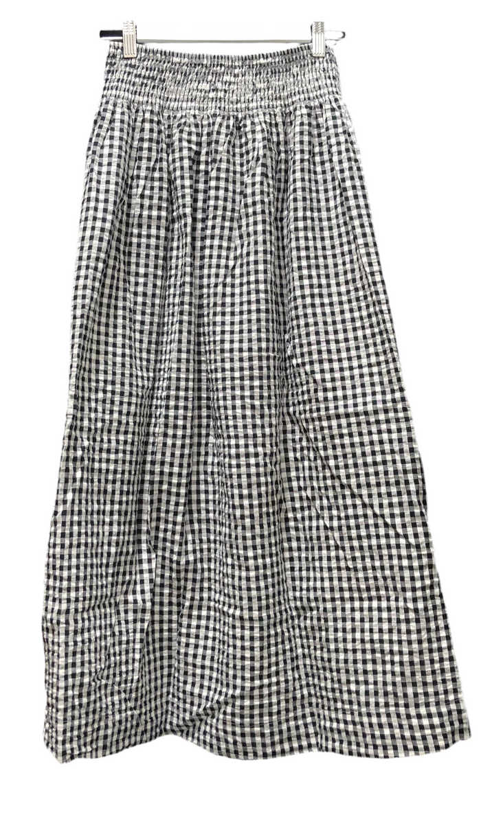 Frockk Lulu Skirt Black/White Gingham Linen