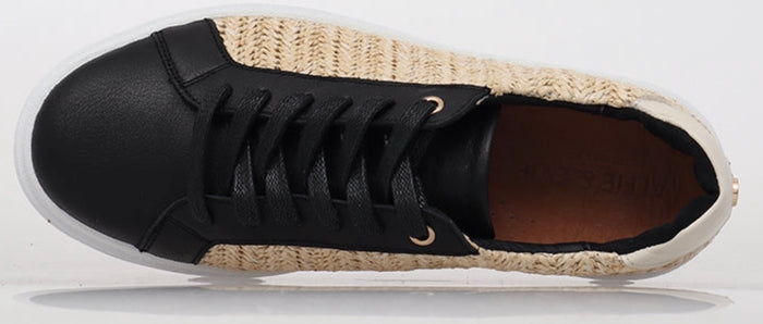 Alfie And Evie Imogen Sneaker Black/Raffia