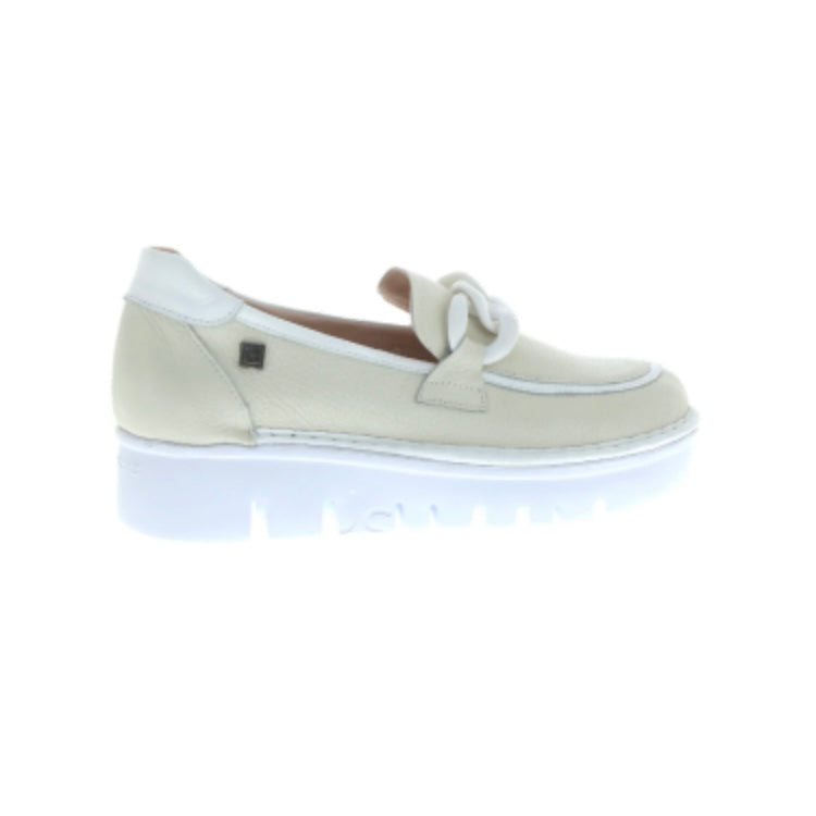 Jose Saenz Natural and White Loafer 4425-BG