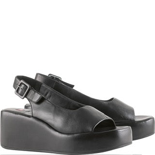 Hogl Loulou Black Wedge Sandal 7 102510 Coco Shoes Tasmania