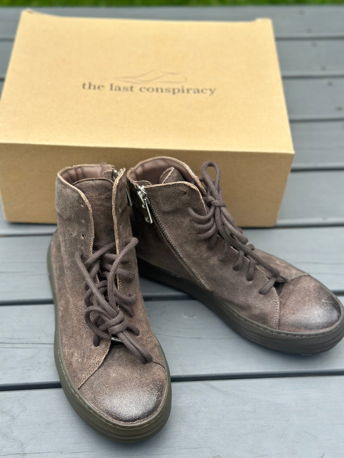 Last Conspiracy Waxed Khaki Lace up Boot