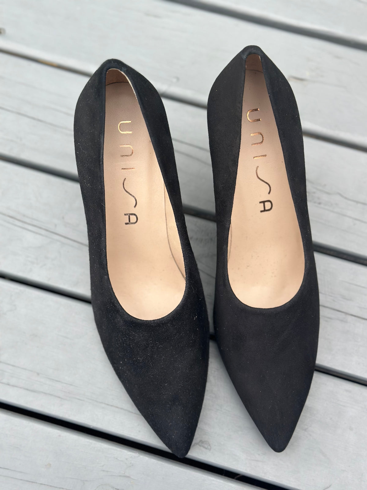 Unisa Black Suede Heel