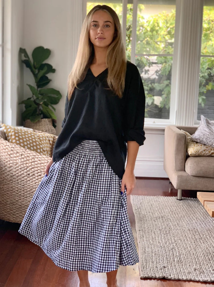 Frockk Lola Skirt Black/ White Gingham