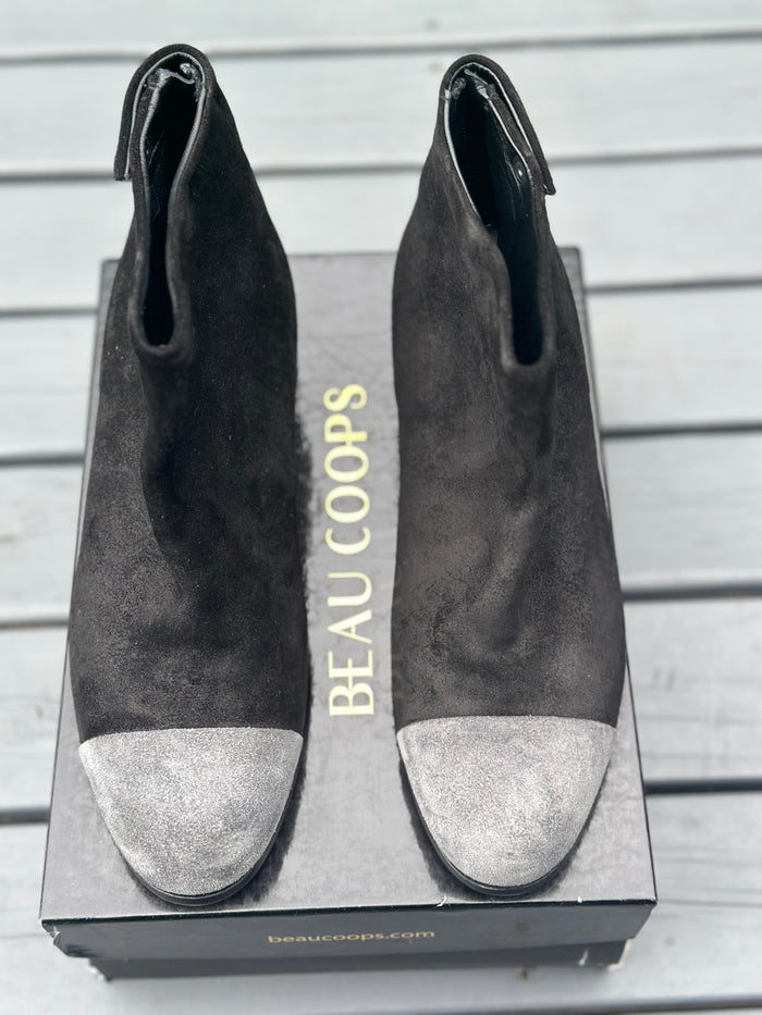 Beau Coops Black Suede Boot with Grey