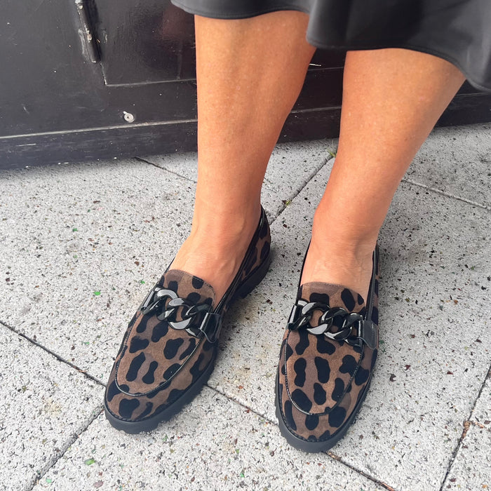 Luca Grossi Leopard Loafer H55OM