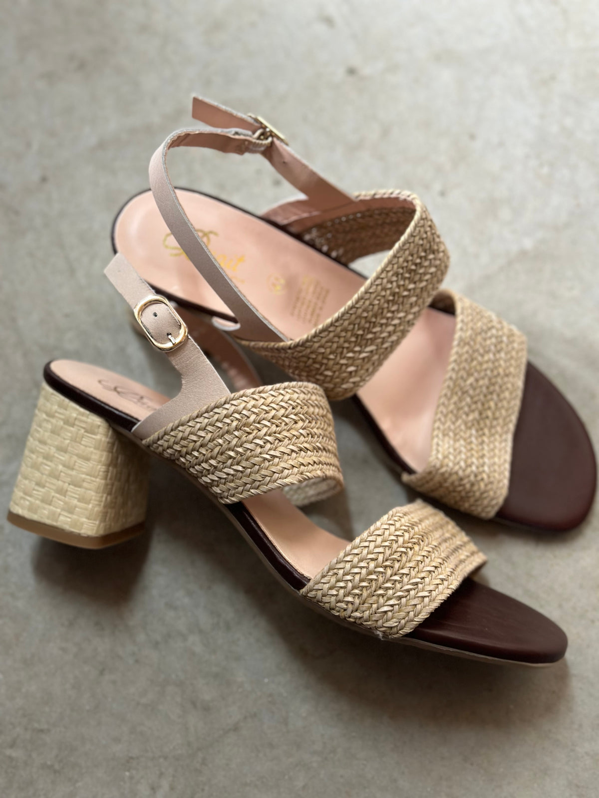 Quait Raffia Beige Heels