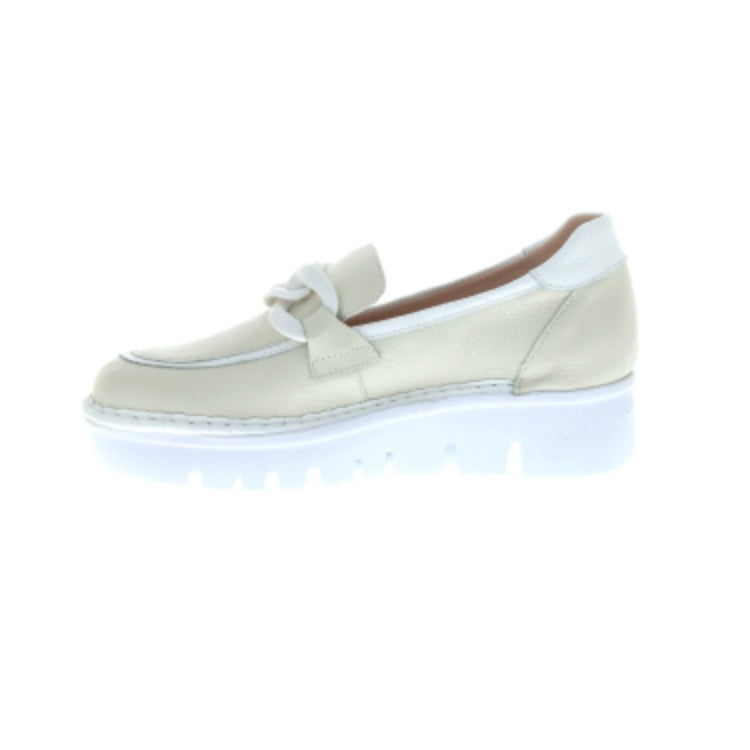 Jose Saenz Natural and White Loafer 4425-BG