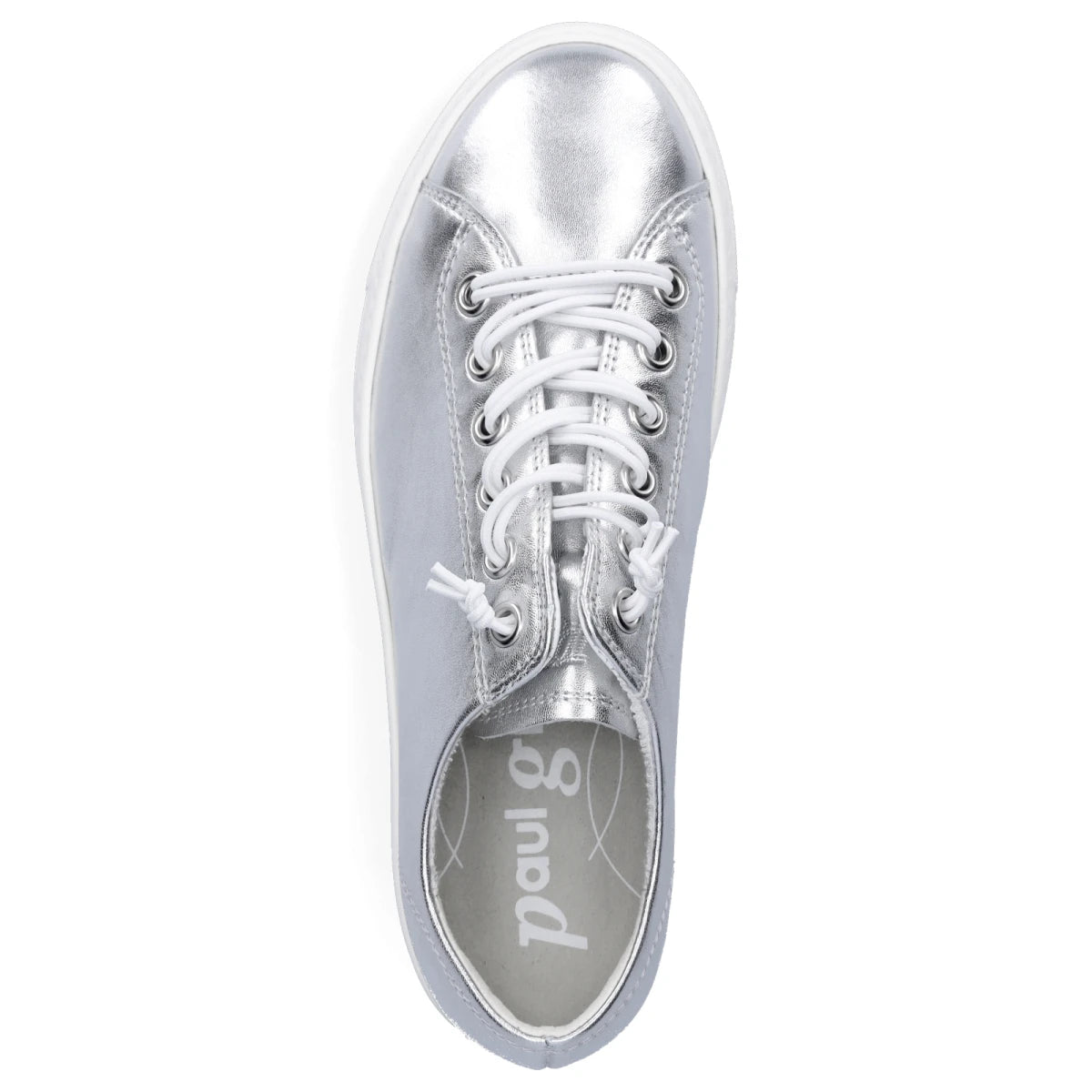 Paul Green Metallic Silver Sneakers 4081-456