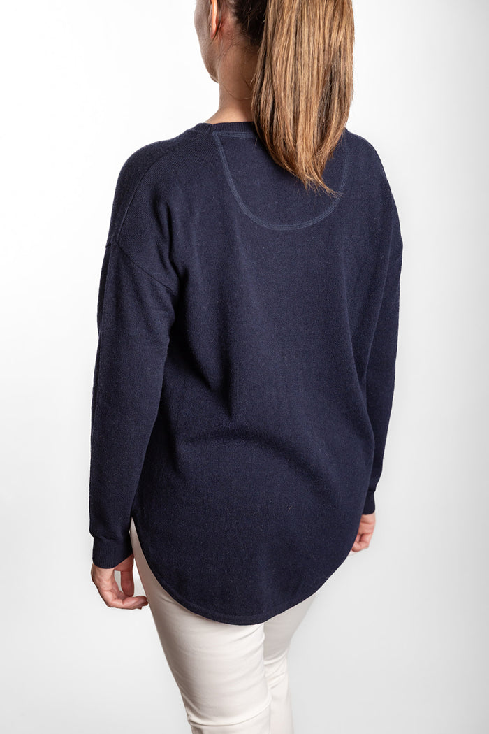 Bow and Arrow Merino Wool Navy Swing Jumper