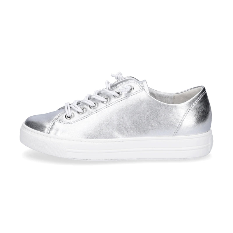 Paul Green Metallic Silver Sneakers 4081-456