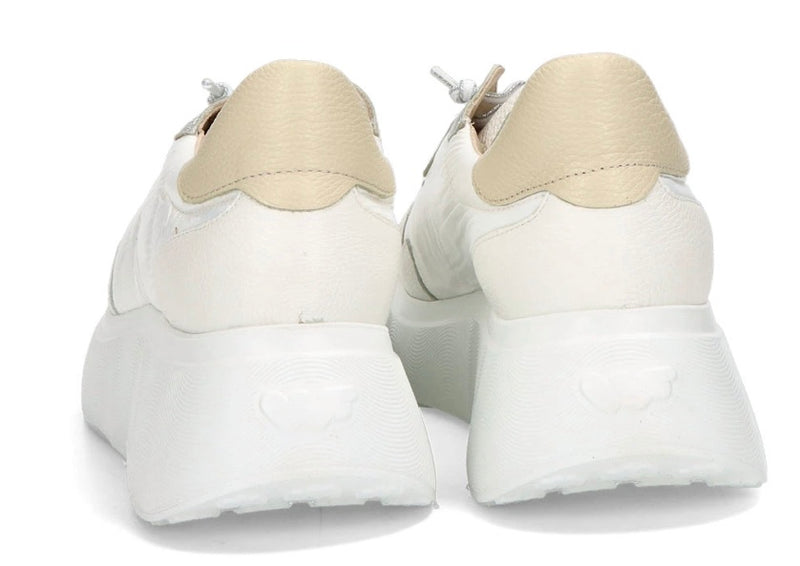 Wonders White Wedge Sneaker A-3602