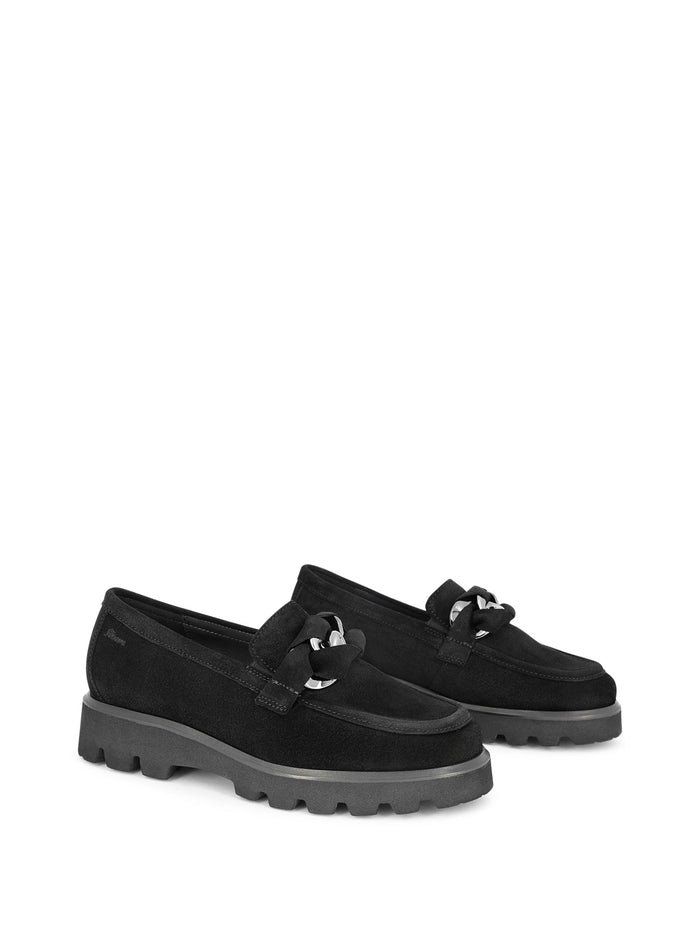 Sioux Chunky Black Suede Slip on 727