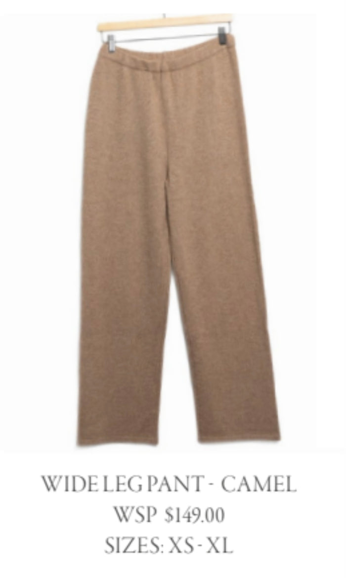 Bow and Arrow Camel Wide Leg Pants