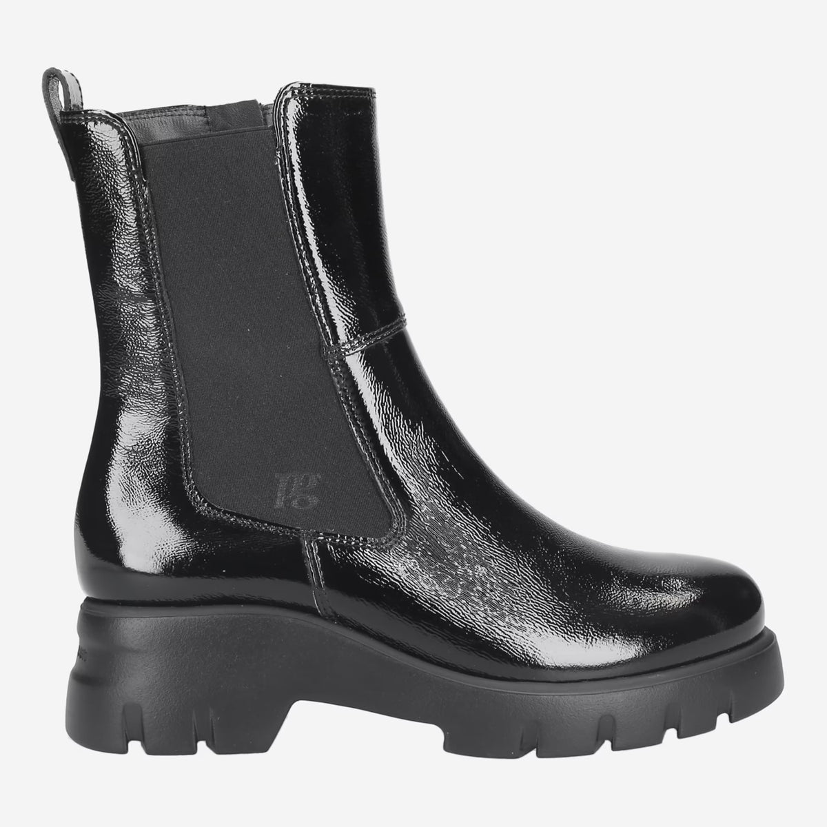 Paul Green Patent Black Chelsea Boots 8104-026