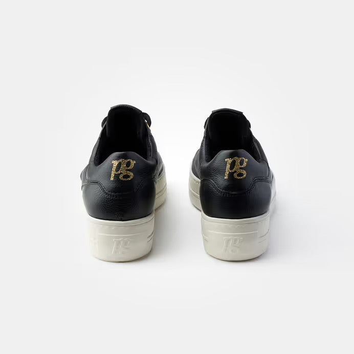 Paul Green Maincalf Black Sneakers with Gold 5320-065