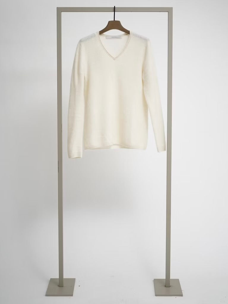 Herzen’s Angelegenheit V Neck Pullover Vanilla 25243-1050