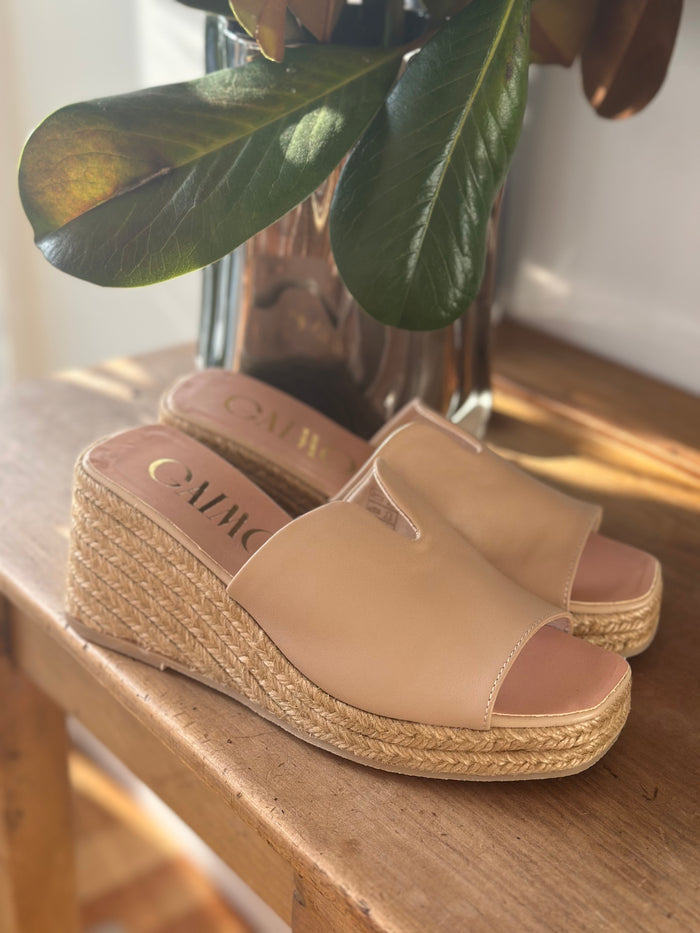 Gaimo Ocra Wedge Slide in Pharos Beige