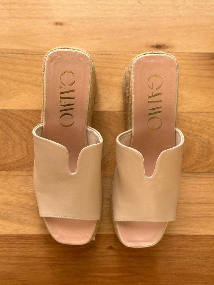 Gaimo Ocra Wedge Slide in Pharos Beige