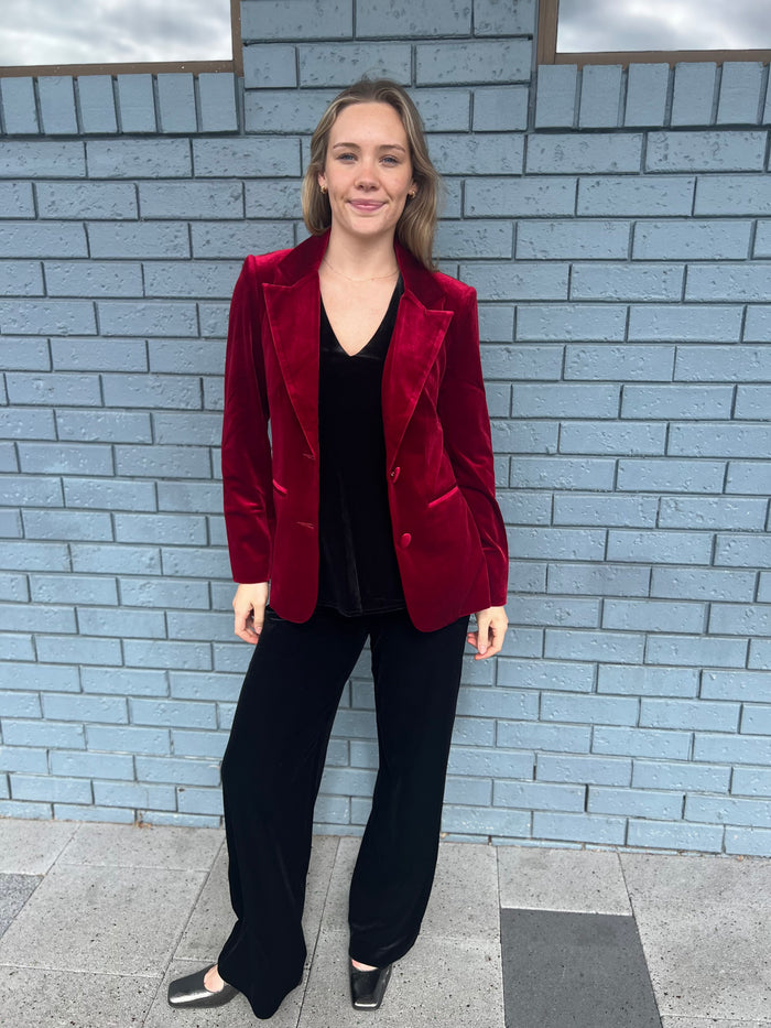 Kamare Surrey Velvet Jacket Red