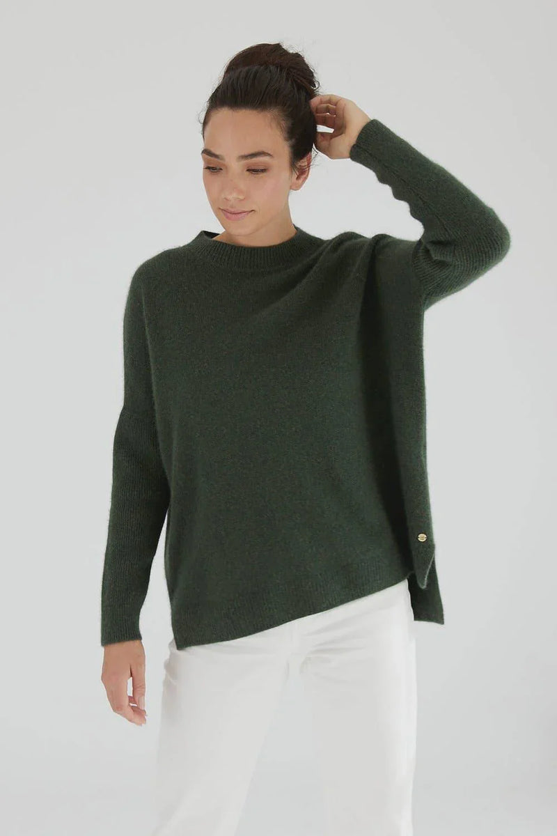 Mia Fratino Aggie Eco Mockneck Olive