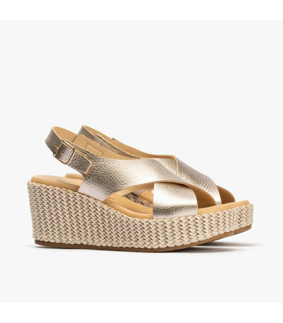 Pitillos Wedge Sandal Oro 5512