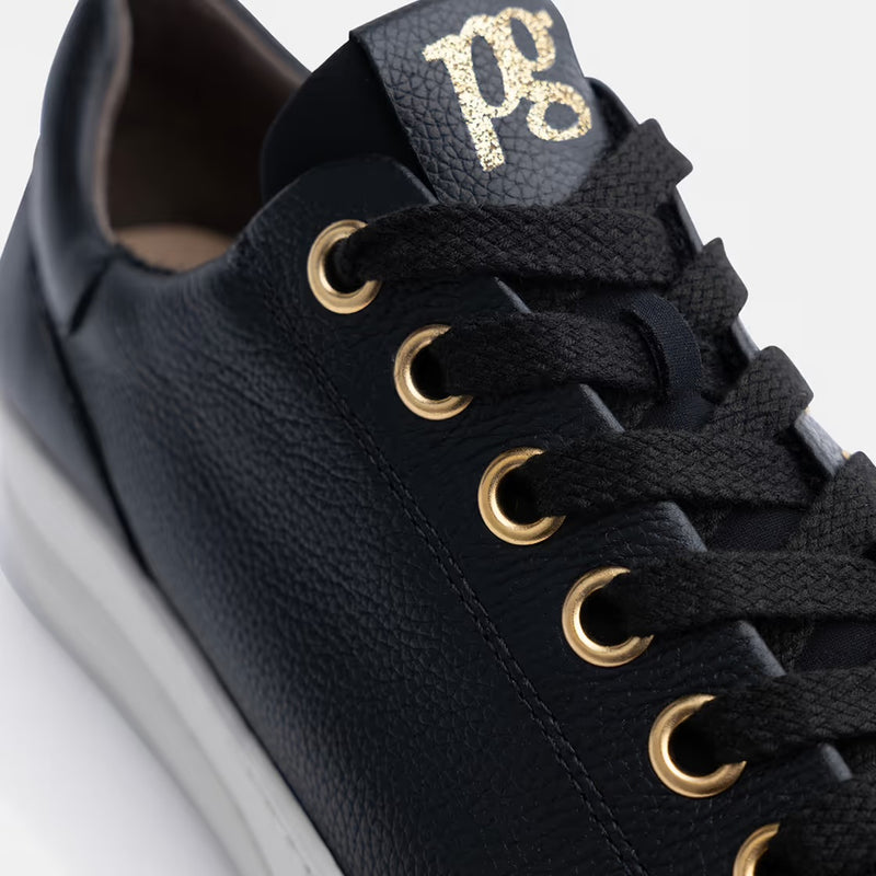 Paul Green Maincalf Black Sneakers with Gold 5320-065