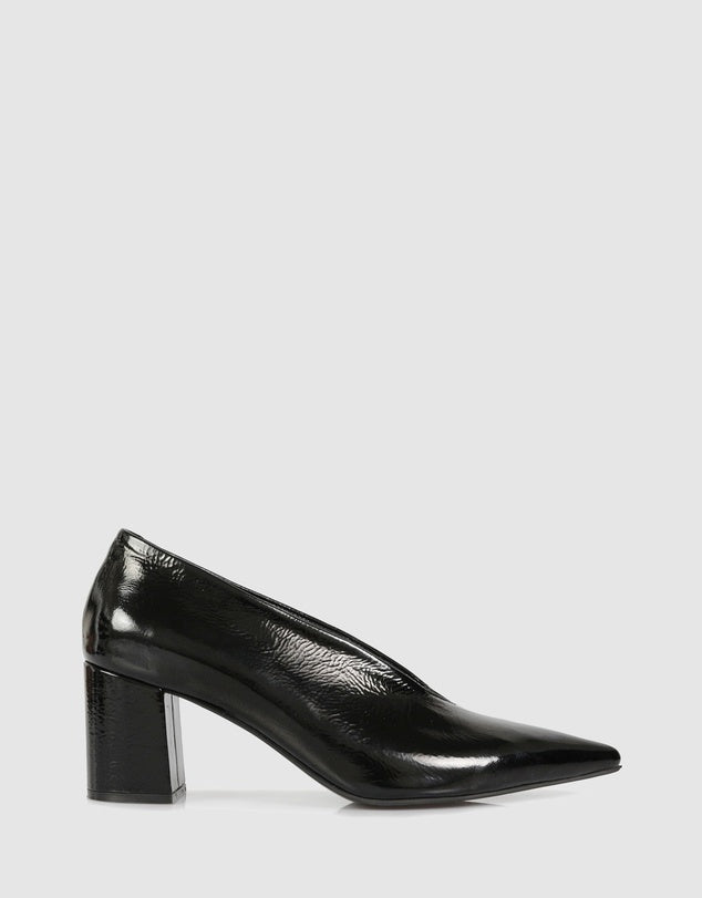 Sempre Di Patent Black Heel