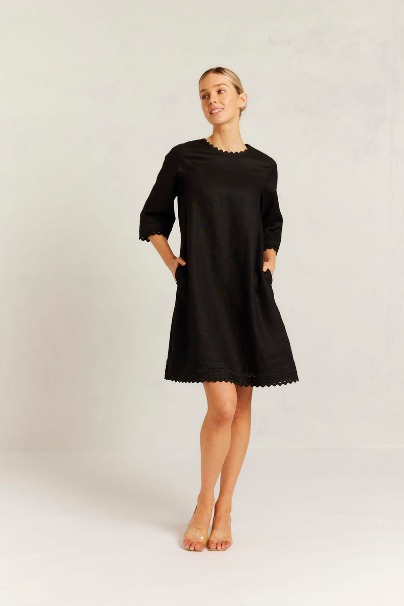 Alessandra Claire Dress Black S24-1.130Q