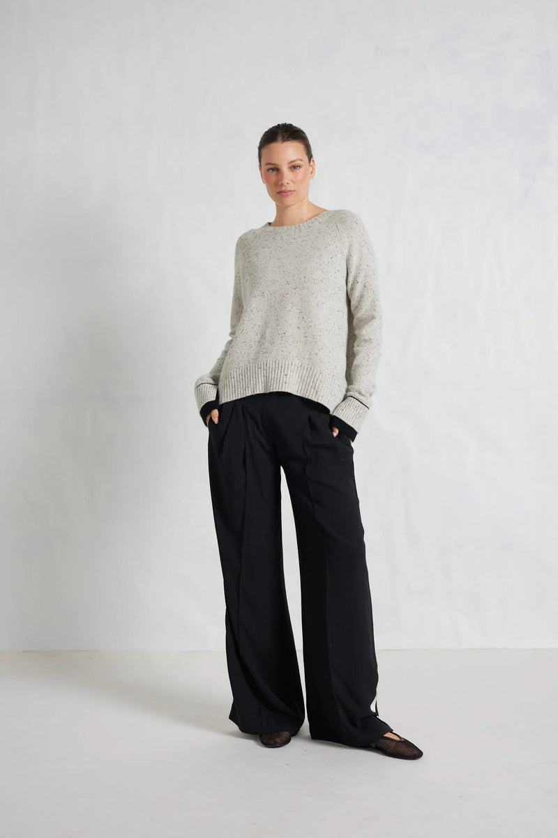 Alessandra Katerina Cashmere Sweater in Speckle 104T