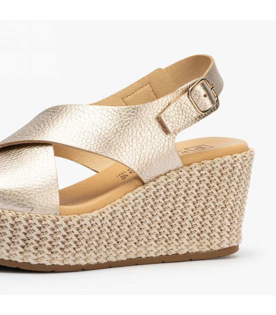 Pitillos Wedge Sandal Oro 5512