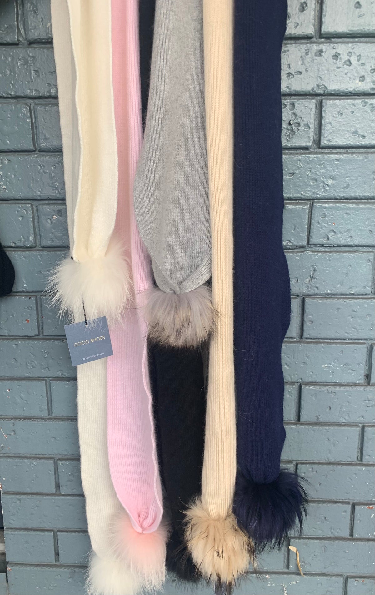 Winter Scarves with detachable Pom Poms